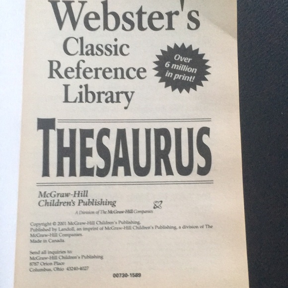 Thesaurus (Webster's Classic Reference Library, New Revised Edition) - Picture 5 of 7